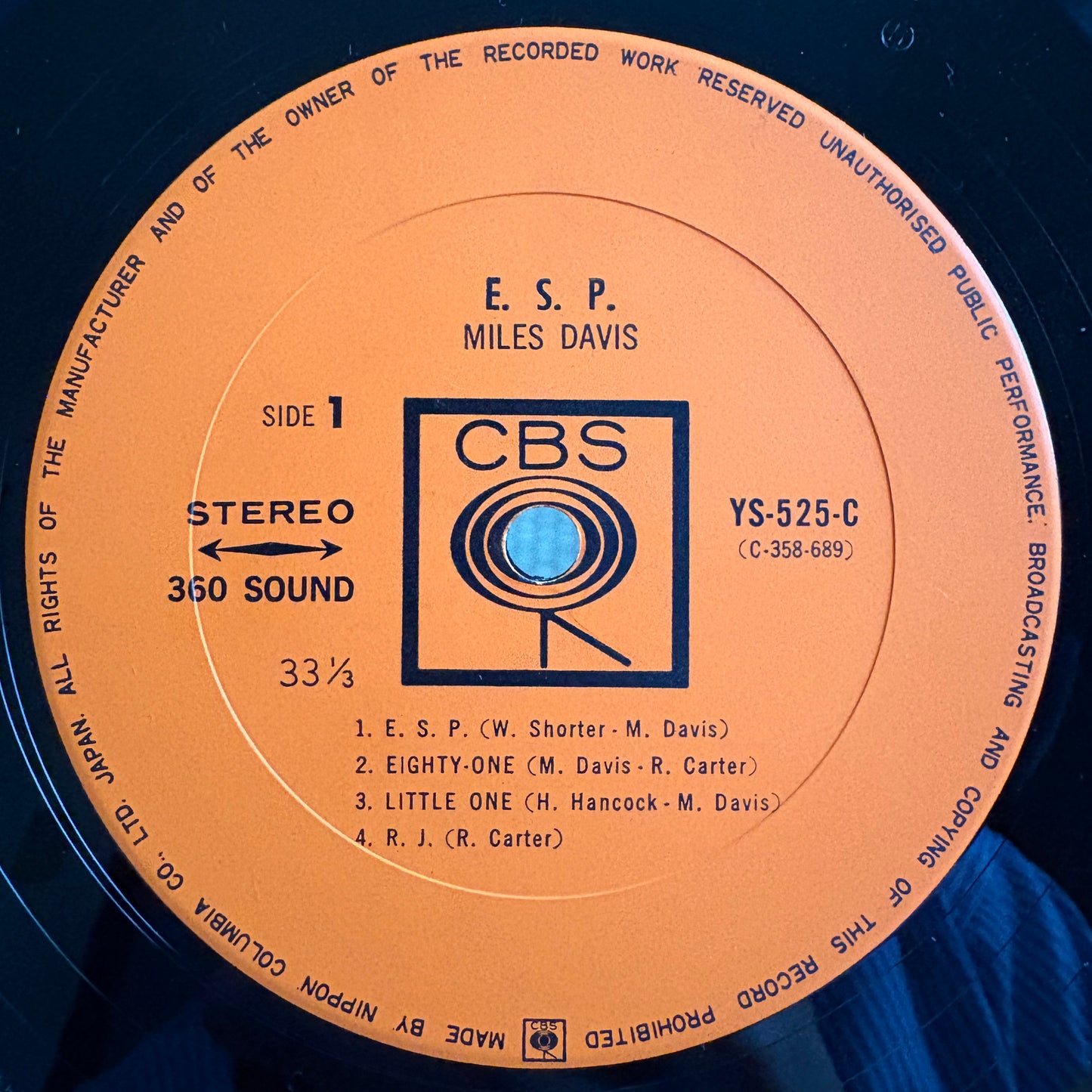 Miles Davis – E.S.P. / YS-525-C CBS Original Japan LP