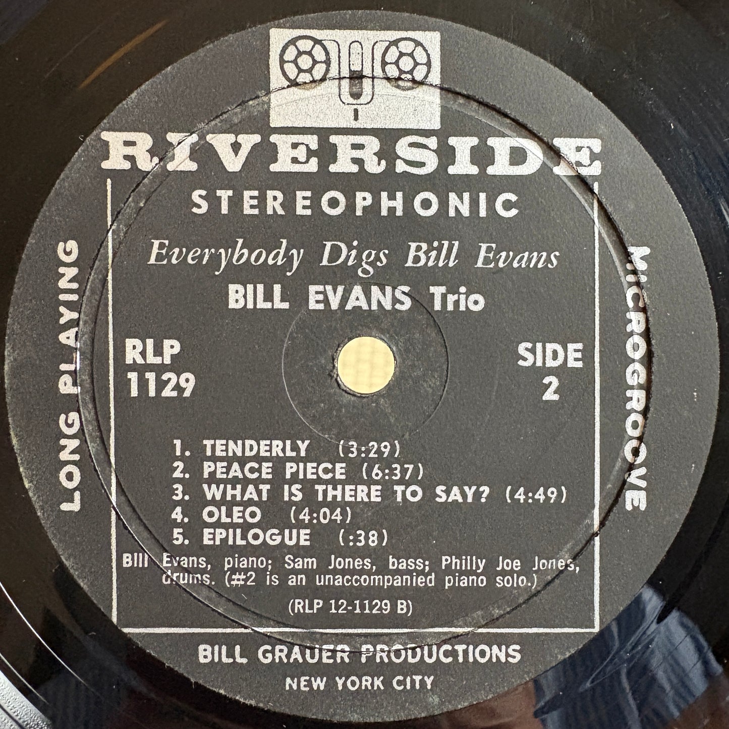 Bill Evans Trio – Everybody Digs Bill Evans / RLP 1129 Riverside US Original LP