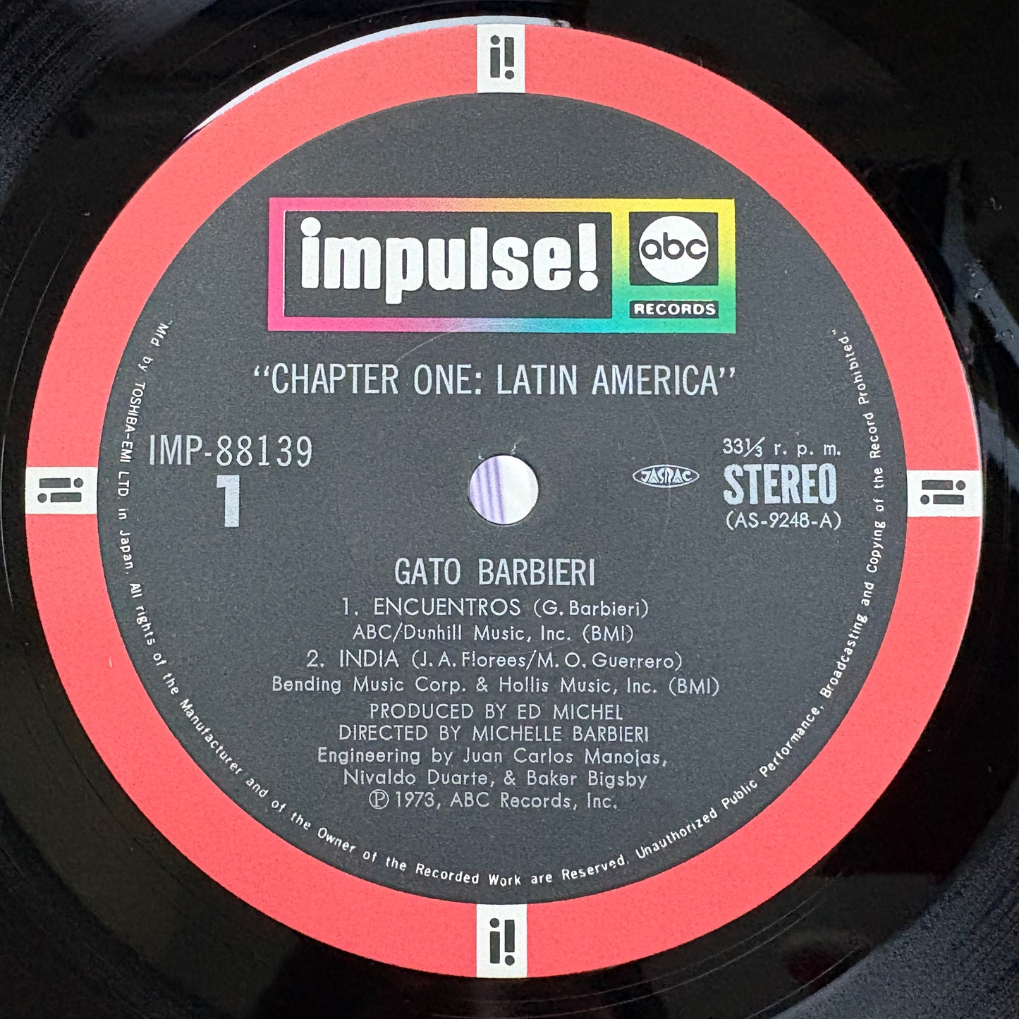 Gato Barbieri – Chapter One: Latin America / IMP-88139 Impulse! Japan Original LP