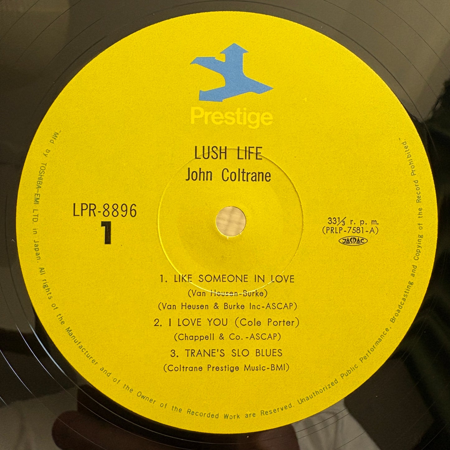 John Coltrane – Lush Life / LPR-8896 Prestige Japan LP