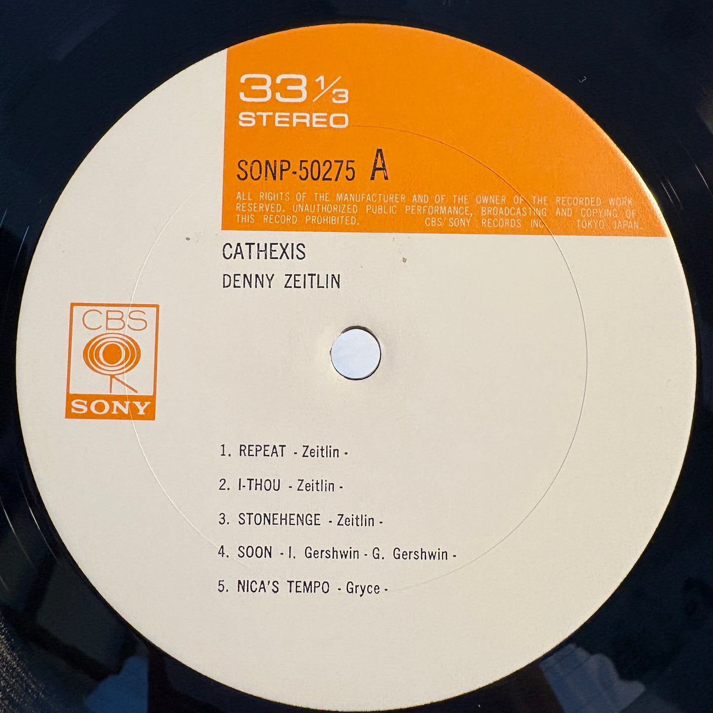 Denny Zeitlin – Cathexis / SONP 50275 CBS/Sony Japan LP