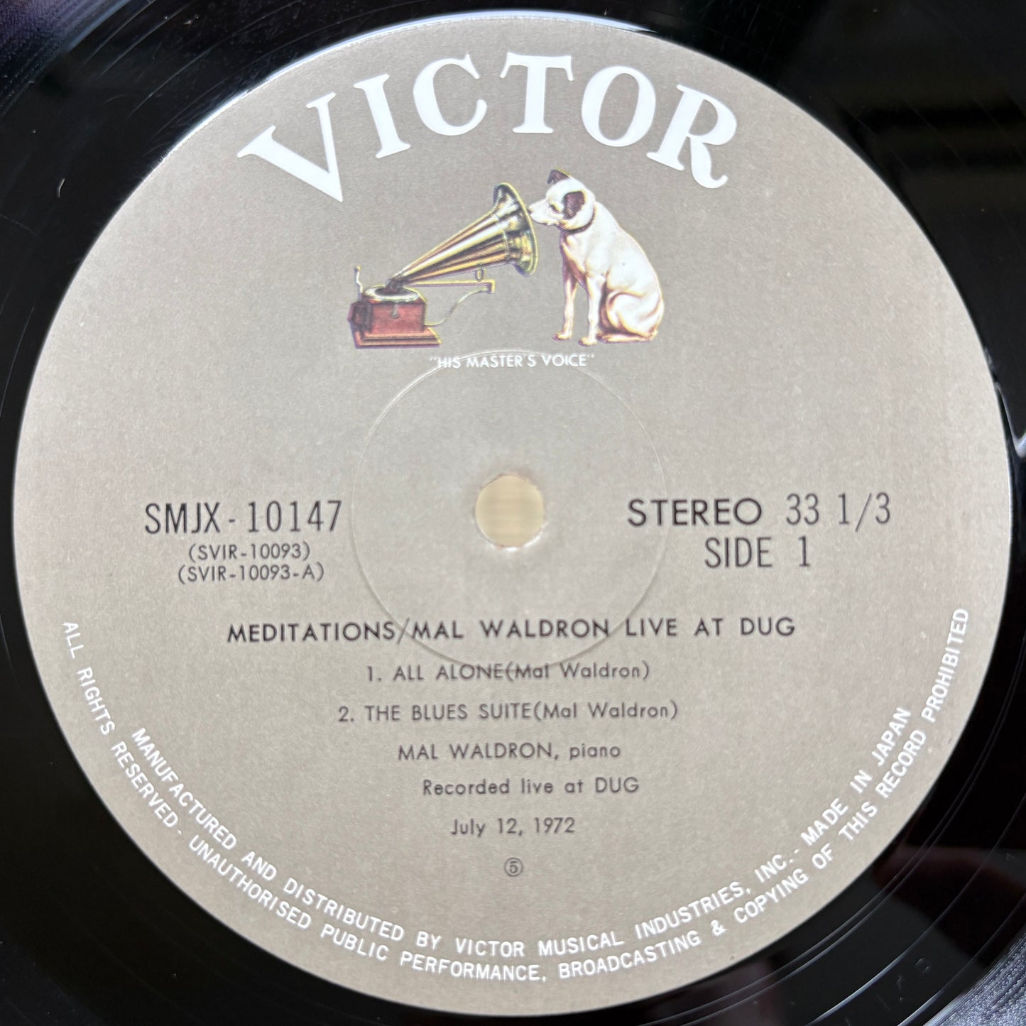 Mal Waldron – Meditations (Mal Waldron Live At Dug) / SMJX-10147 Victor Japan Original LP
