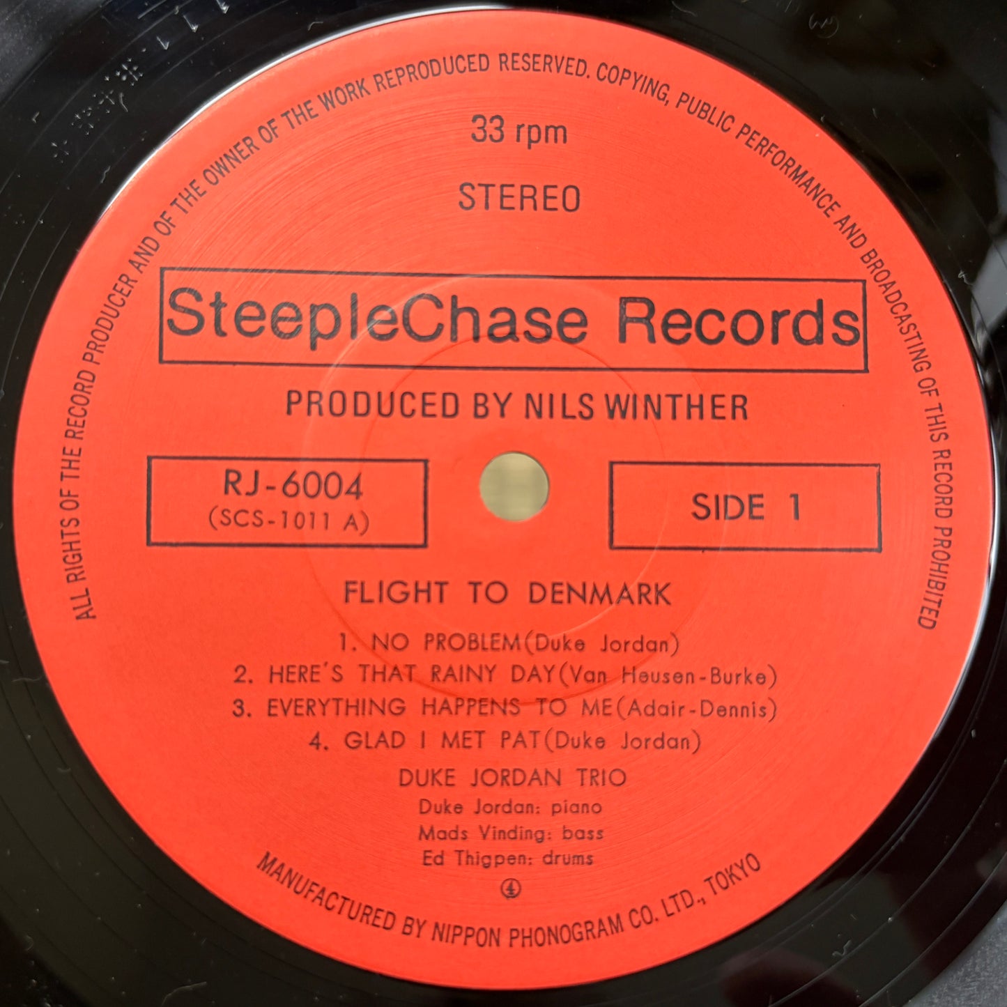 Duke Jordan – Flight To Denmark / RJ-6004 SteepleChase Japan Original LP