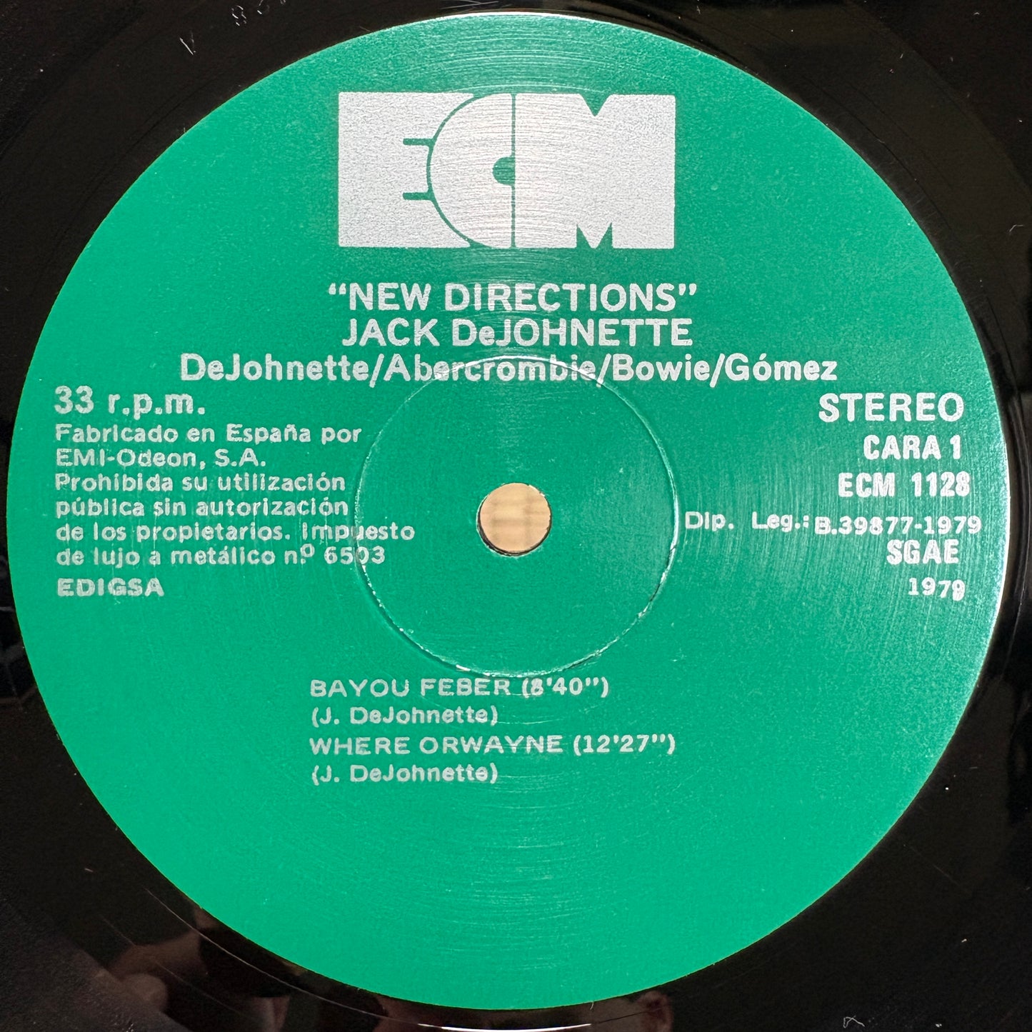 Jack DeJohnette – New Directions / ECM 1128 ECM Spain Original LP