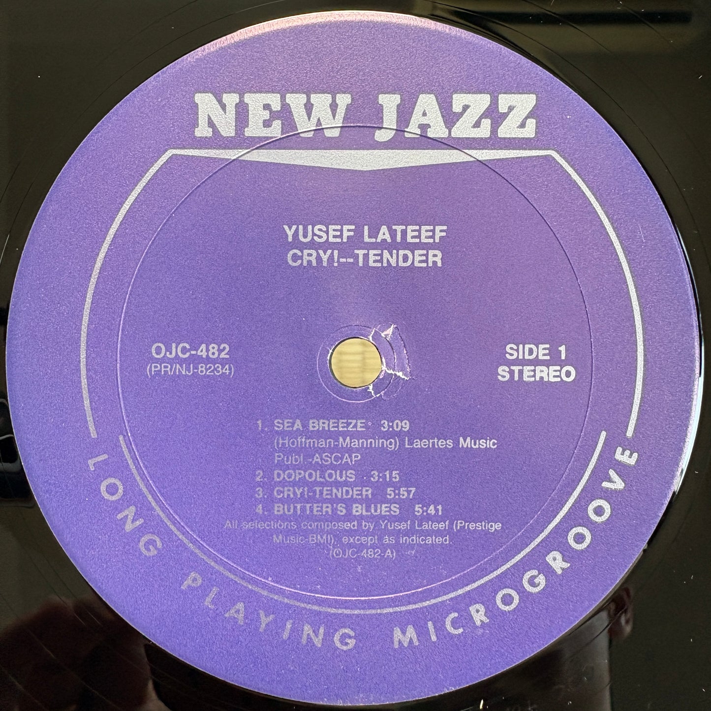 Yusef Lateef – Cry! Tender / OJC-482 New Jazz US LP