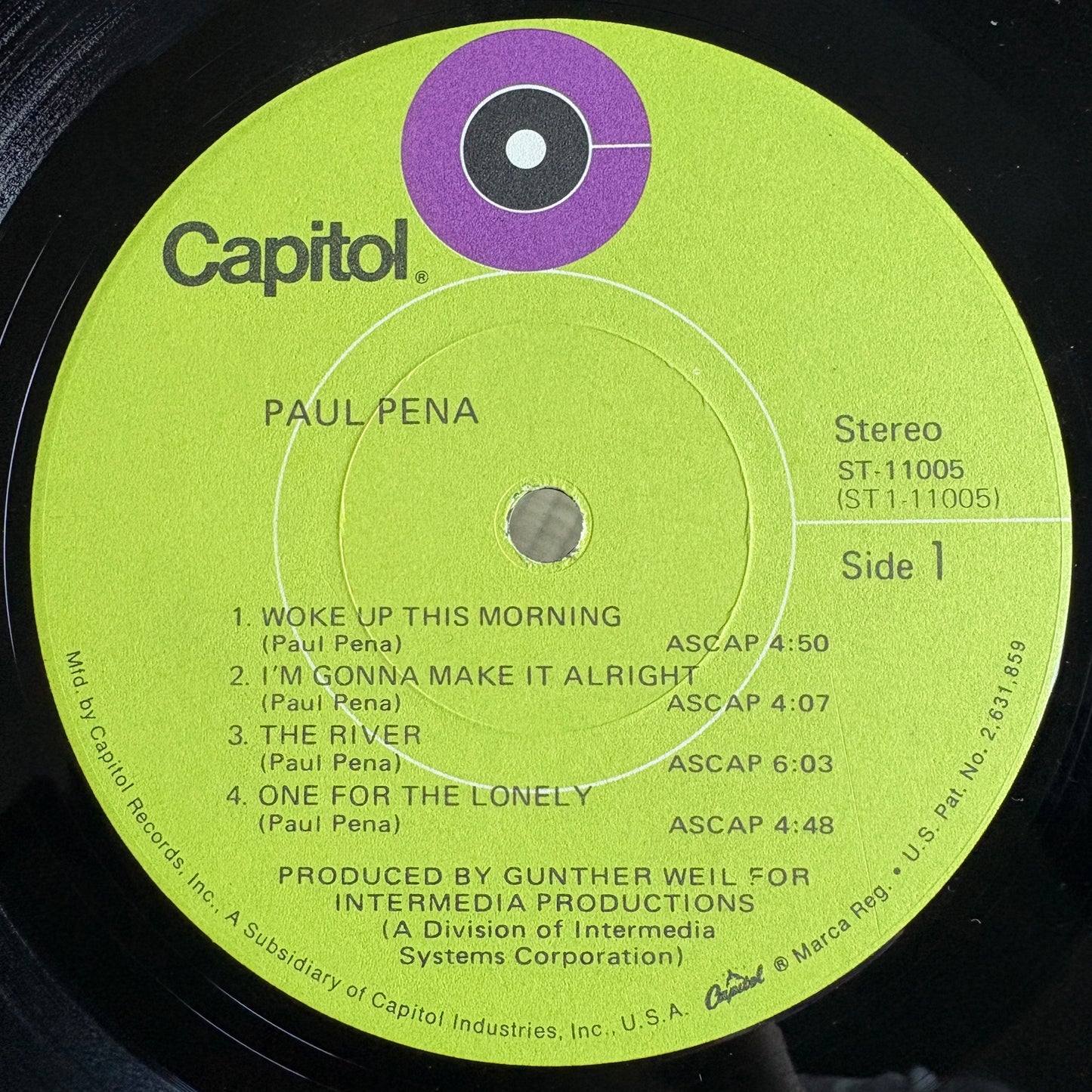 Paul Pena - S/T / ST-11005 Capitol US Original LP