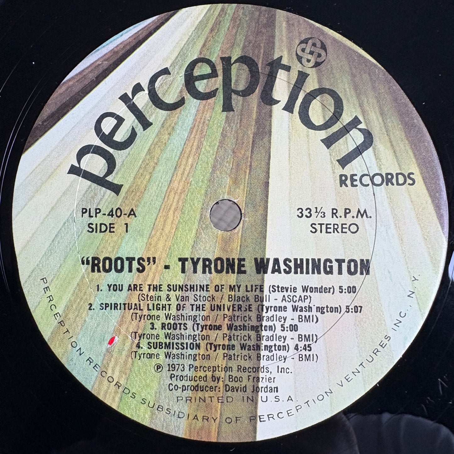 Tyrone Washington - Roots / PLP 40 Perception US Original LP