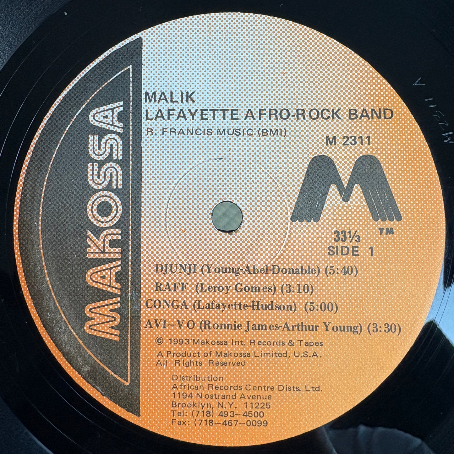 Lafayette Afro-Rock Band - Malik / M 2311 Makossa US LP