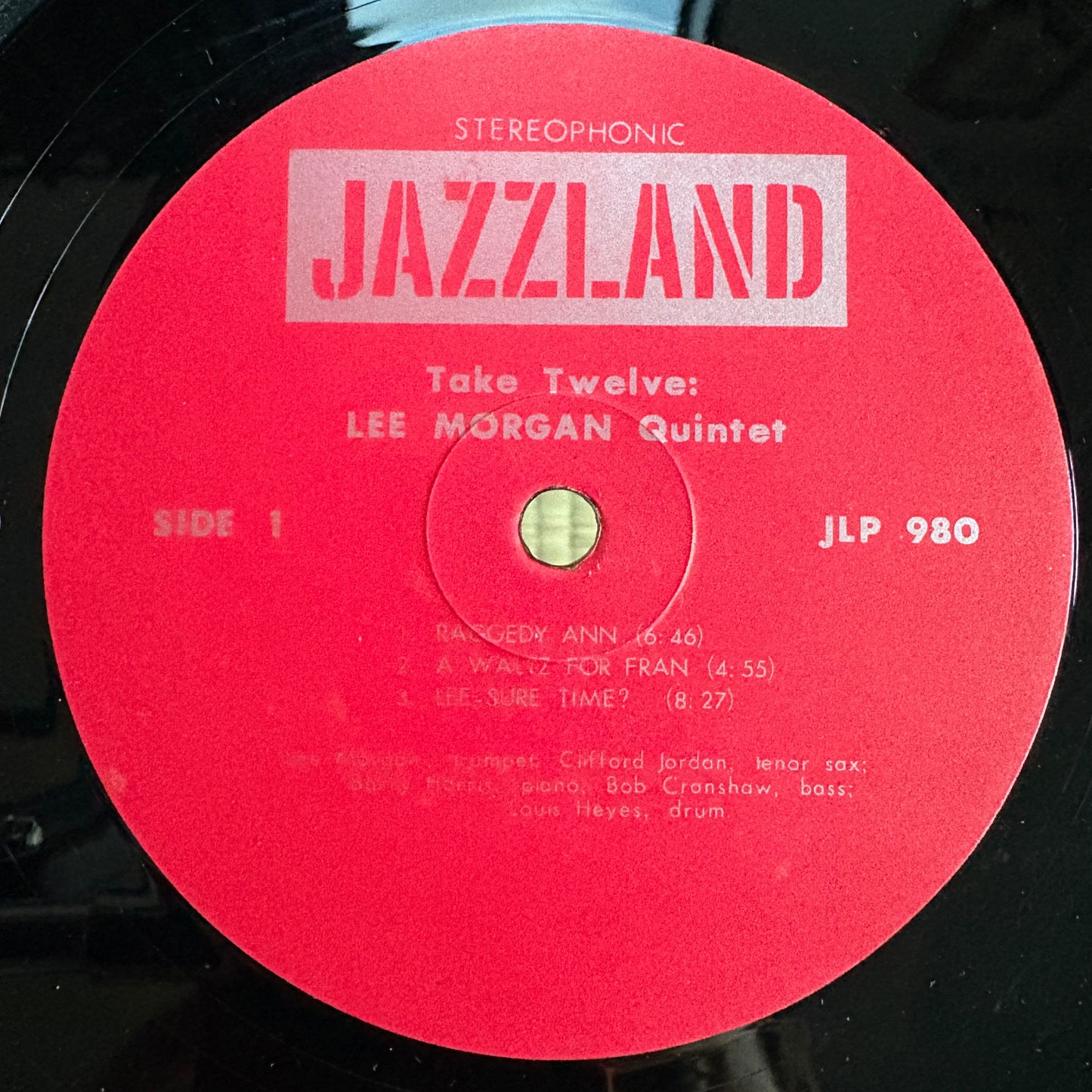 Lee Morgan Quintet - Take Twelve / JLP 980 Jazzland US LP