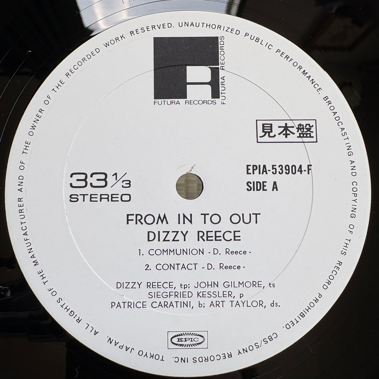 Dizzy Reece - From In To Out / EPIA 53904F Futura Japan Original Promo LP