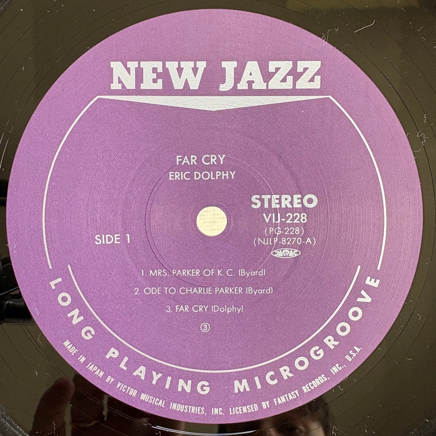 Eric Dolphy With Booker Little – Far Cry / VIJ-228 New Jazz Japan LP