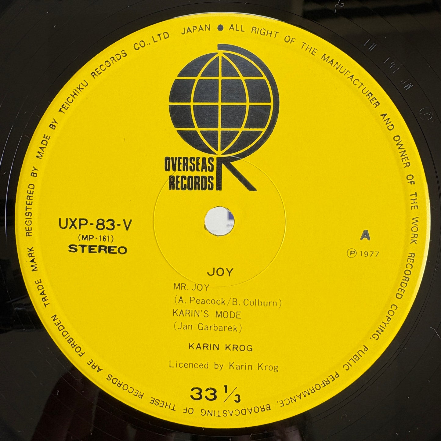 Karin Krog & Friends – Joy / UXP-83-V Overseas Japan LP