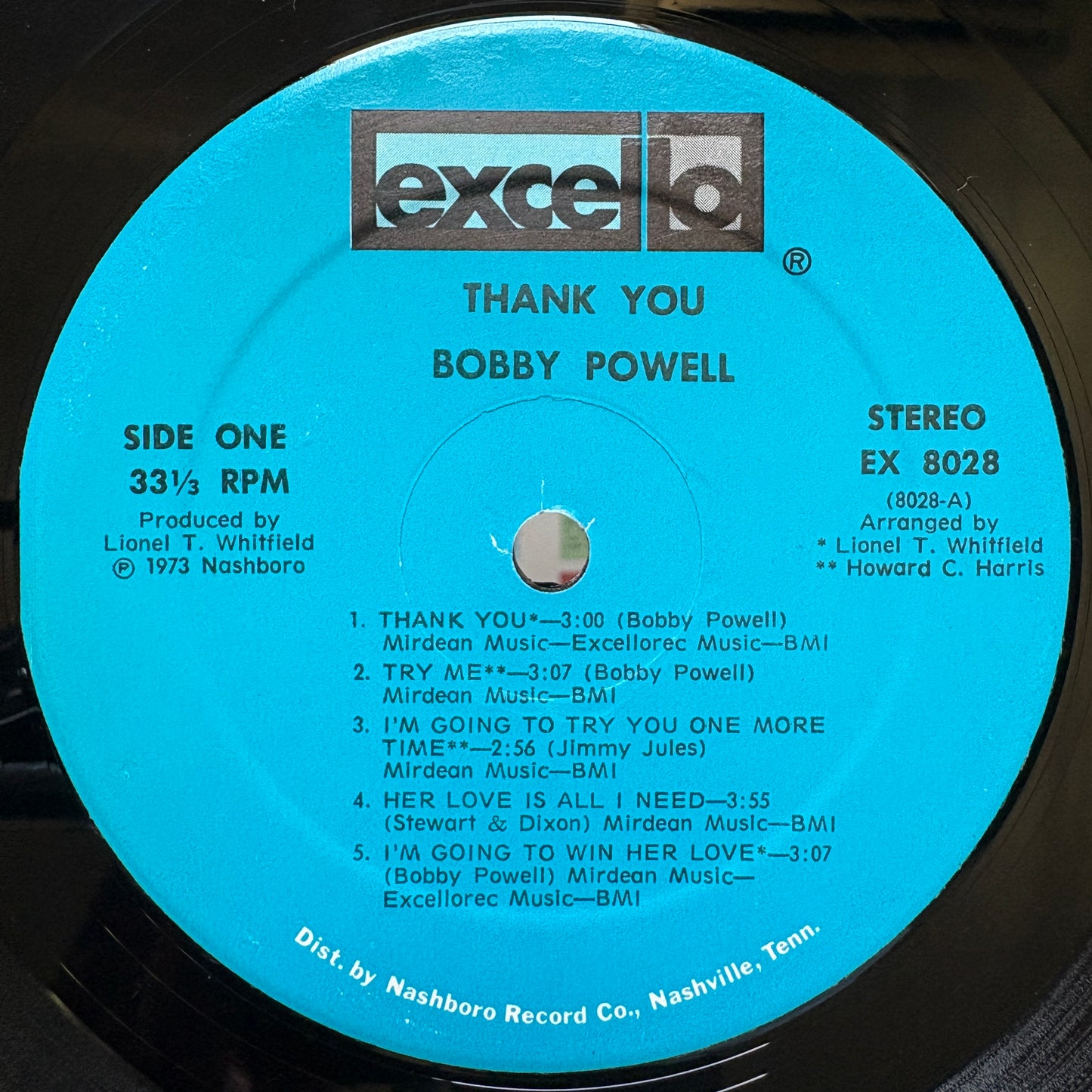 Bobby Powell – Thank You / EX 8028 Excello US Original LP