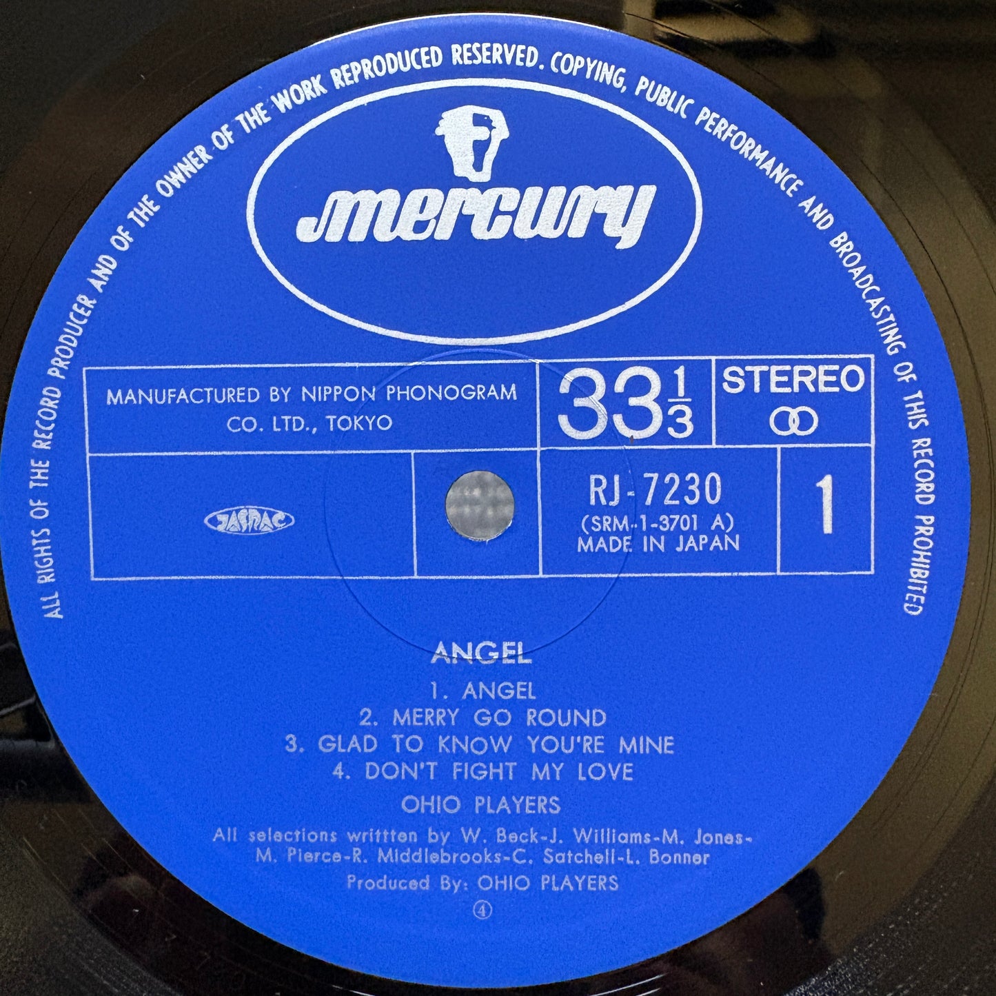 Ohio Players – Angel / RJ-7230 Mercury Japan Original LP