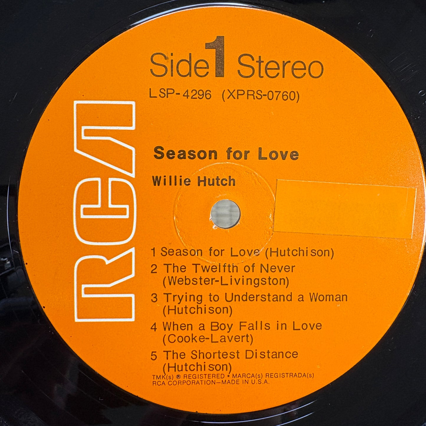 Willie Hutch – Season For Love / LSP-4296 RCA US Original LP
