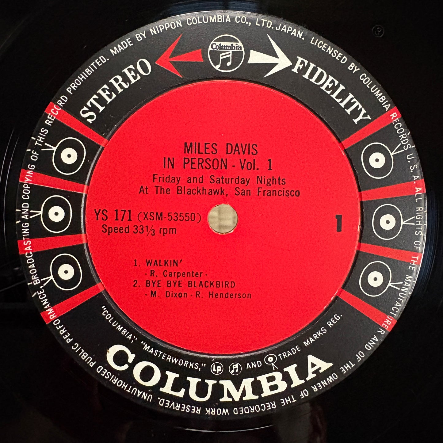 Miles Davis – In Person, Friday Night At The Blackhawk, San Francisco, Vol. I / YS-171 Coumbia Japan Original LP
