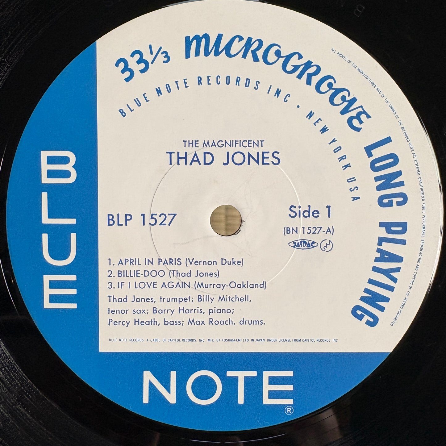 Thad Jones – The Magnificent Thad Jones / BLP 1527 Blue Note Japan LP