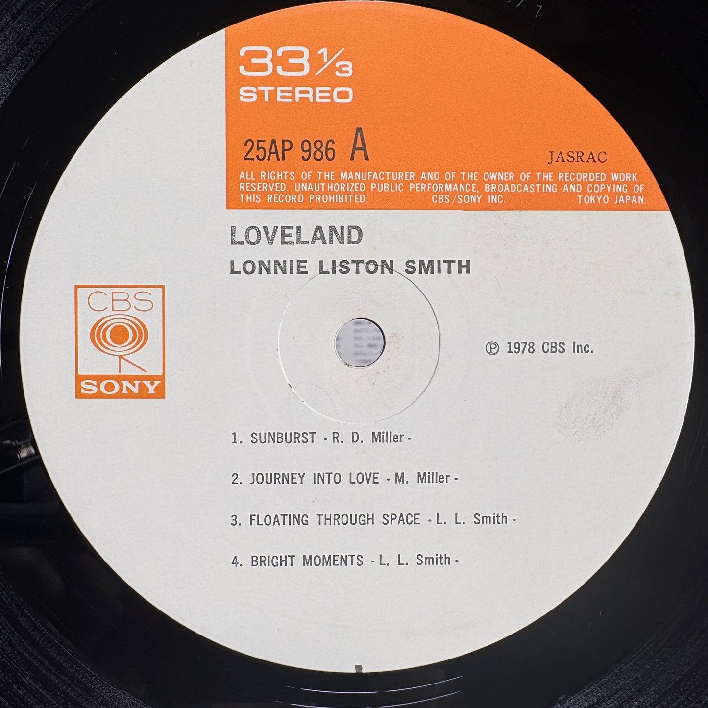 Lonnie Liston Smith – Loveland / 25AP 986 CBS/Sony Japan Original LP