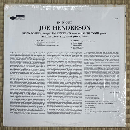 Joe Henderson – In 'N Out / BST-84166 Blue Note US LP