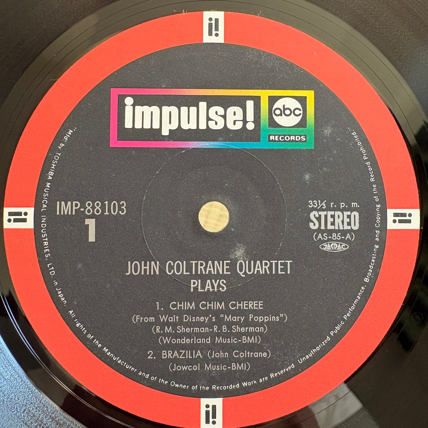 The John Coltrane Quartet ‎– The John Coltrane Quartet Plays / IMP-88103 Impulse! Japan LP