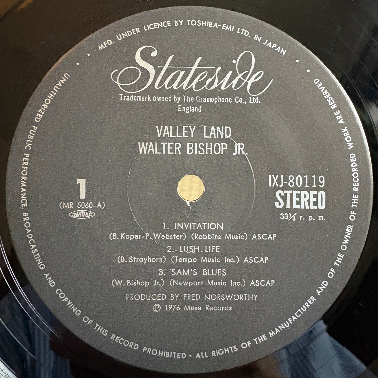 Walter Bishop Jr. – Valley Land / IXJ-80119 Stateside Original Japan LP