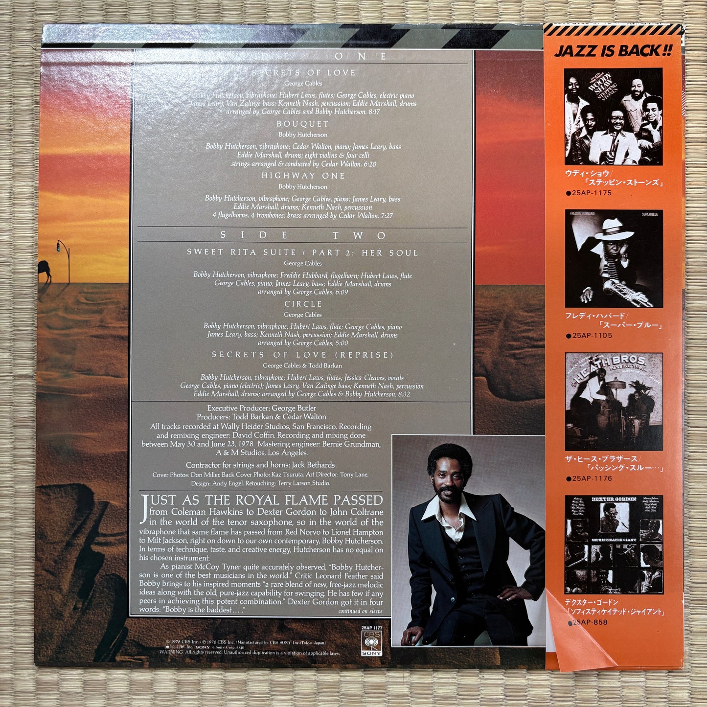 Bobby Hutcherson – Highway One / 25AP 1177 CBS/Sony Japan Original Promo LP