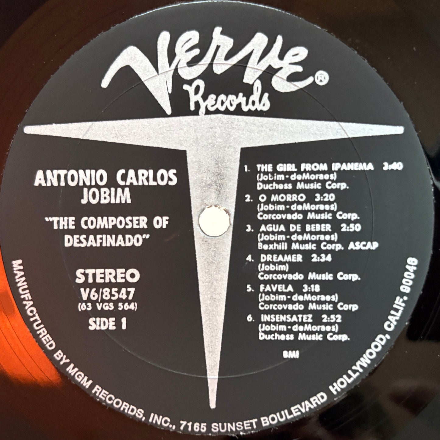 Antonio Carlos Jobim ‎– The Composer Of Desafinado, Plays / V6-8547 Verve US LP