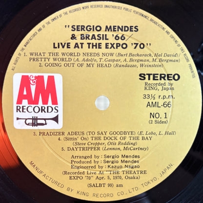 Sérgio Mendes & Brasil '66 – Live At Expo '70 / AML 66 A&M Japan Original LP