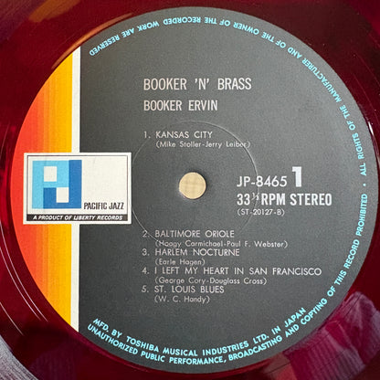 Booker Ervin ‎– Booker'N'Brass / JP-8465 Pacific Jazz Original Japan LP