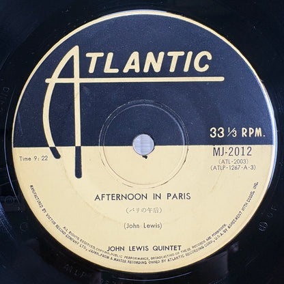 John Lewis & Sacha Distel - Afternoon In Paris / MJ-2012 Atlantic Japan Original Mini LP