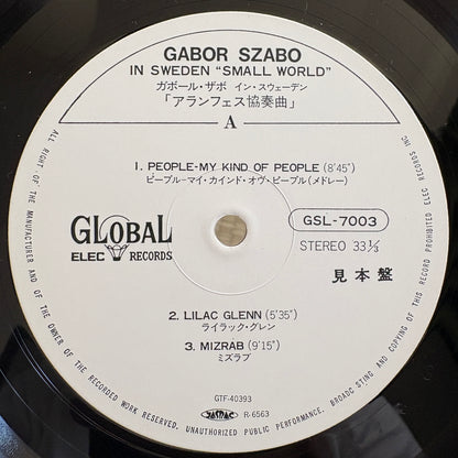 Gabor Szabo - In Sweden "Small World" / GSL-7003 Globe Original Japan Promo LP