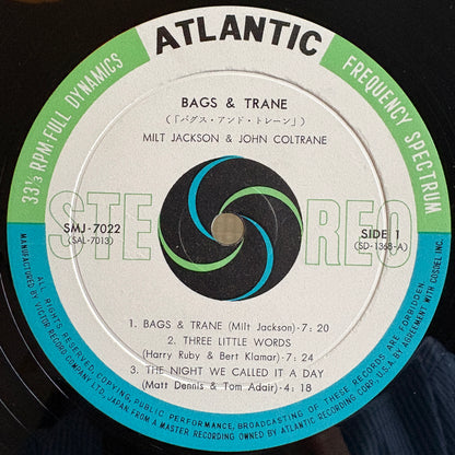 Milt Jackson & John Coltrane – Bags & Trane / SMJ-7022 Atlantic Japan Original LP