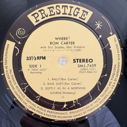 Ron Carter - Where ? / SMJ-7459 Prestige Japan LP