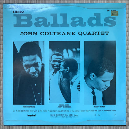 John Coltrane Quartet – Ballads / SH 3008 Impulse! Japan Original LP