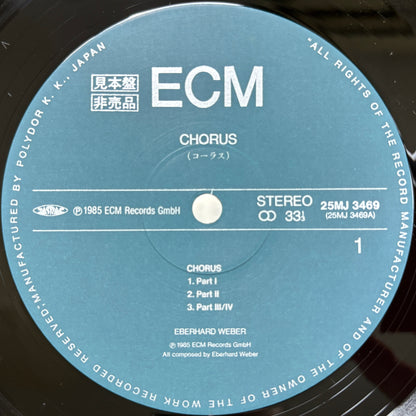 Eberhard Weber – Chorus / 25MJ 3469 ECM Japan Original Promo LP