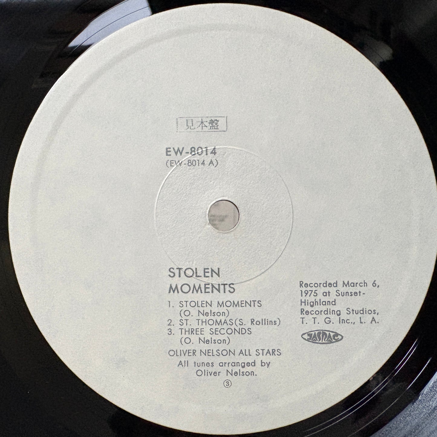 Oliver Nelson – Stolen Moments / EW-8014 East Wind Japan Original Promo LP
