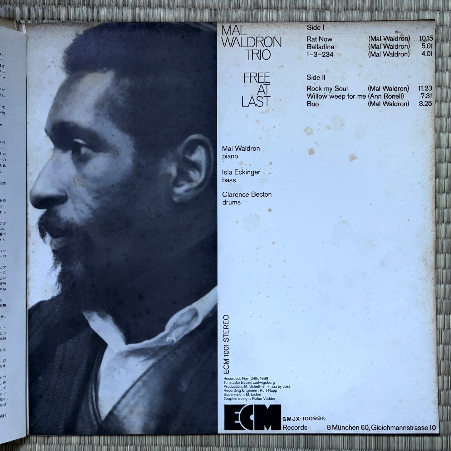 Mal Waldron Trio – Free At Last/ SMJX-10098 ECM Japan Original LP