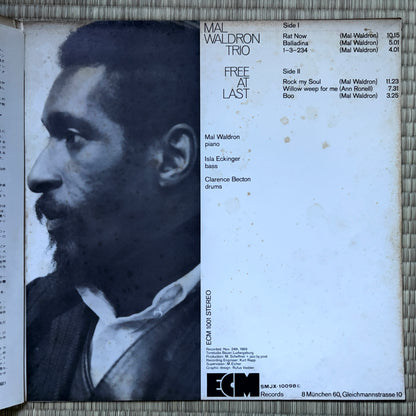 Mal Waldron Trio – Free At Last/ SMJX-10098 ECM Japan Original LP