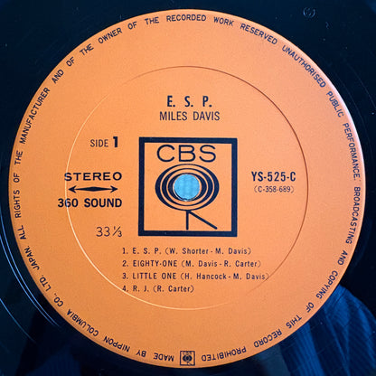 Miles Davis – E.S.P. / YS-525-C CBS Original Japan LP