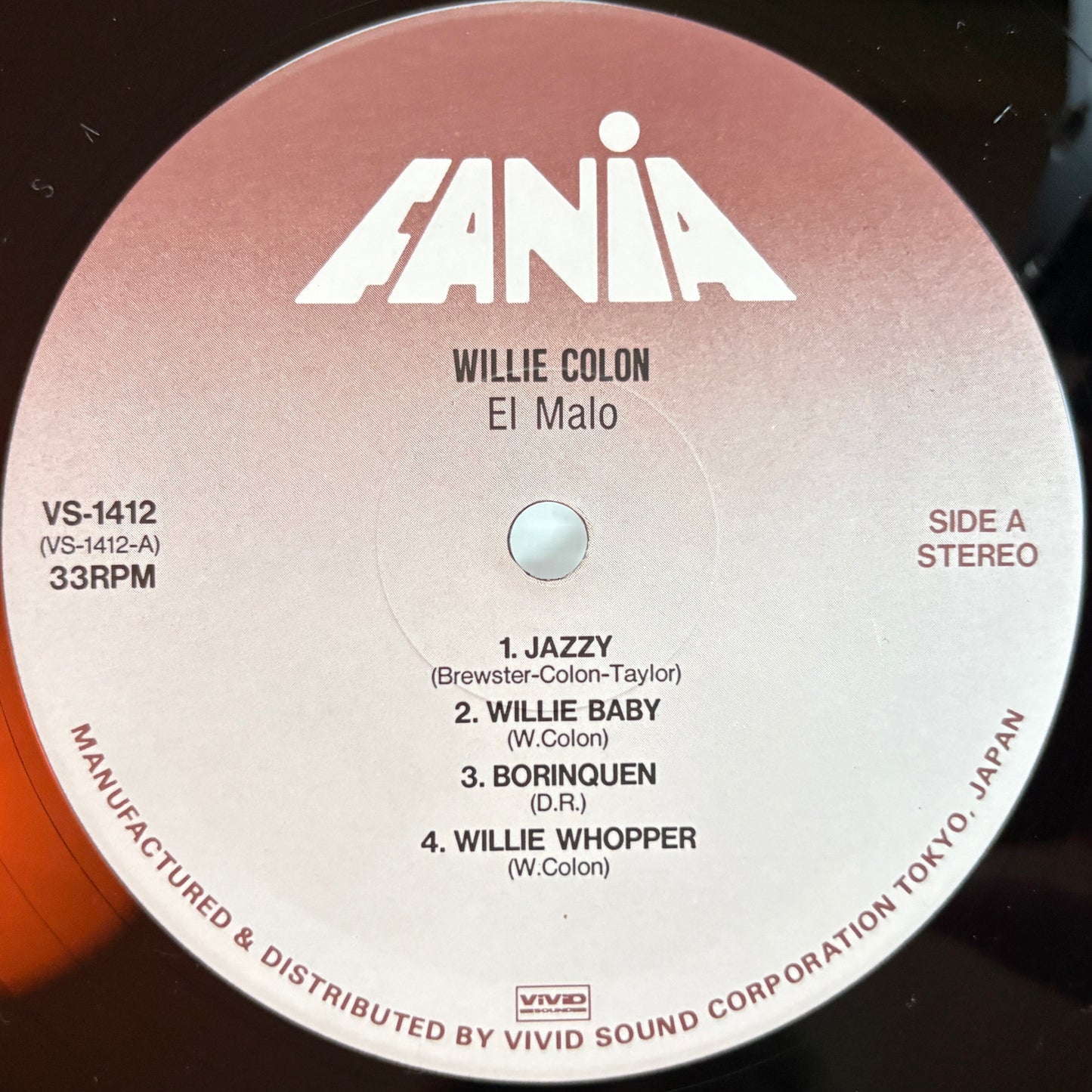 Willie Colon – El Malo / VS-1412 Fania Japan LP