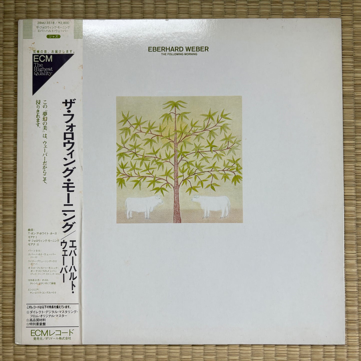 Eberhard Weber – The Following Morning / 28MJ 3518 ECM Japan Original Promo LP