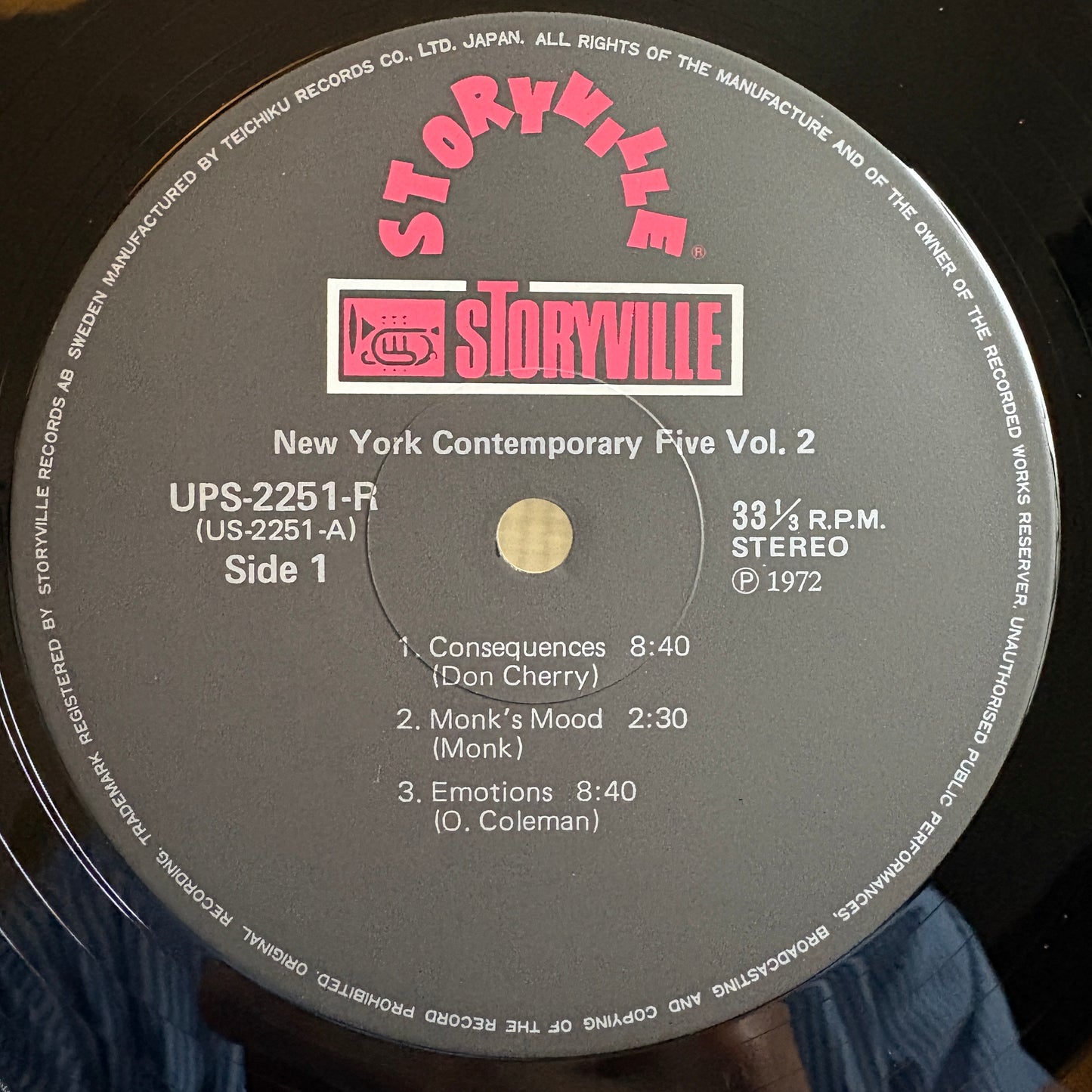 New York Contemporary 5 – Vol. 2. / UPS-2251-5 Storyville Japan LP