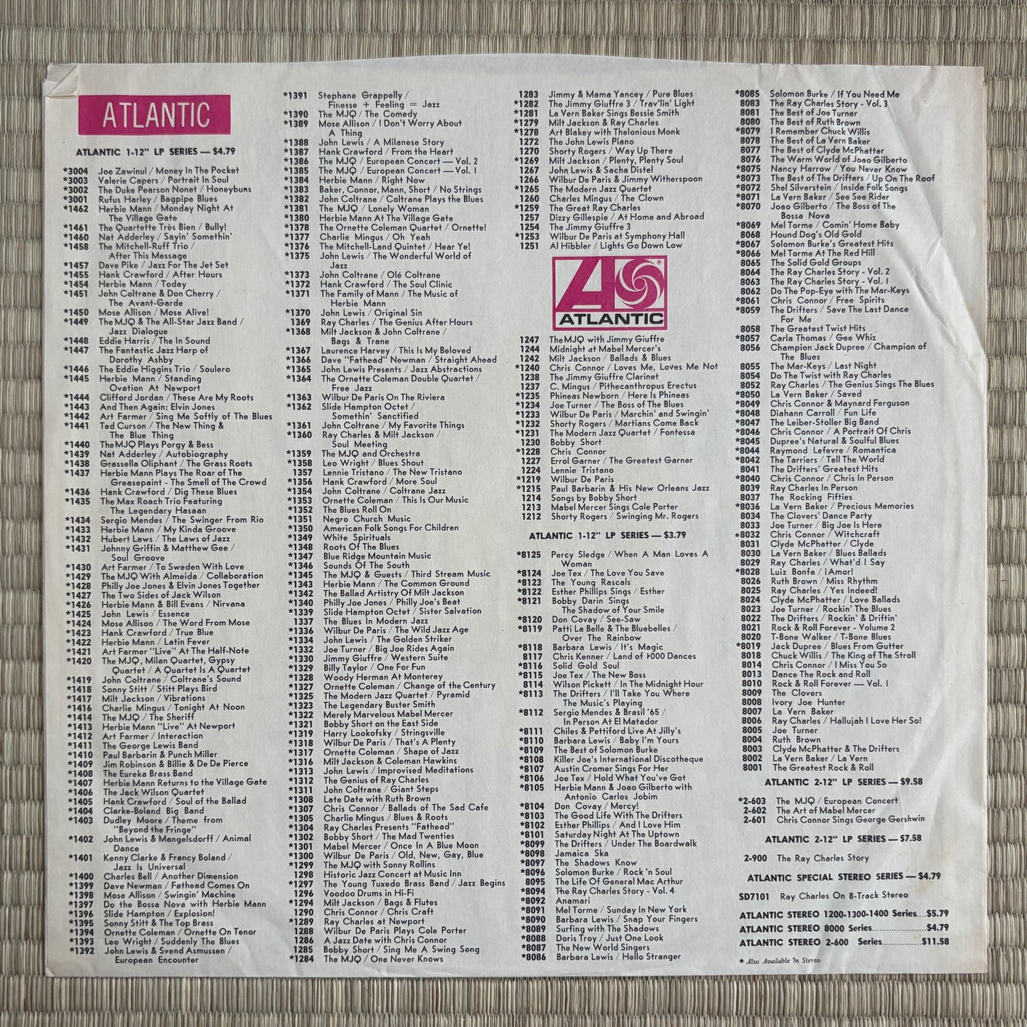 The Art Farmer Quartet – To Sweden With Love / SD 1430 Atlantic US LP