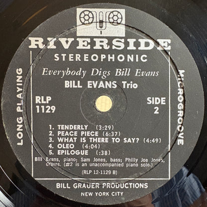 Bill Evans Trio – Everybody Digs Bill Evans / RLP 1129 Riverside US Original LP