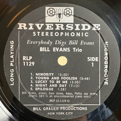 Bill Evans Trio – Everybody Digs Bill Evans / RLP 1129 Riverside US Original LP