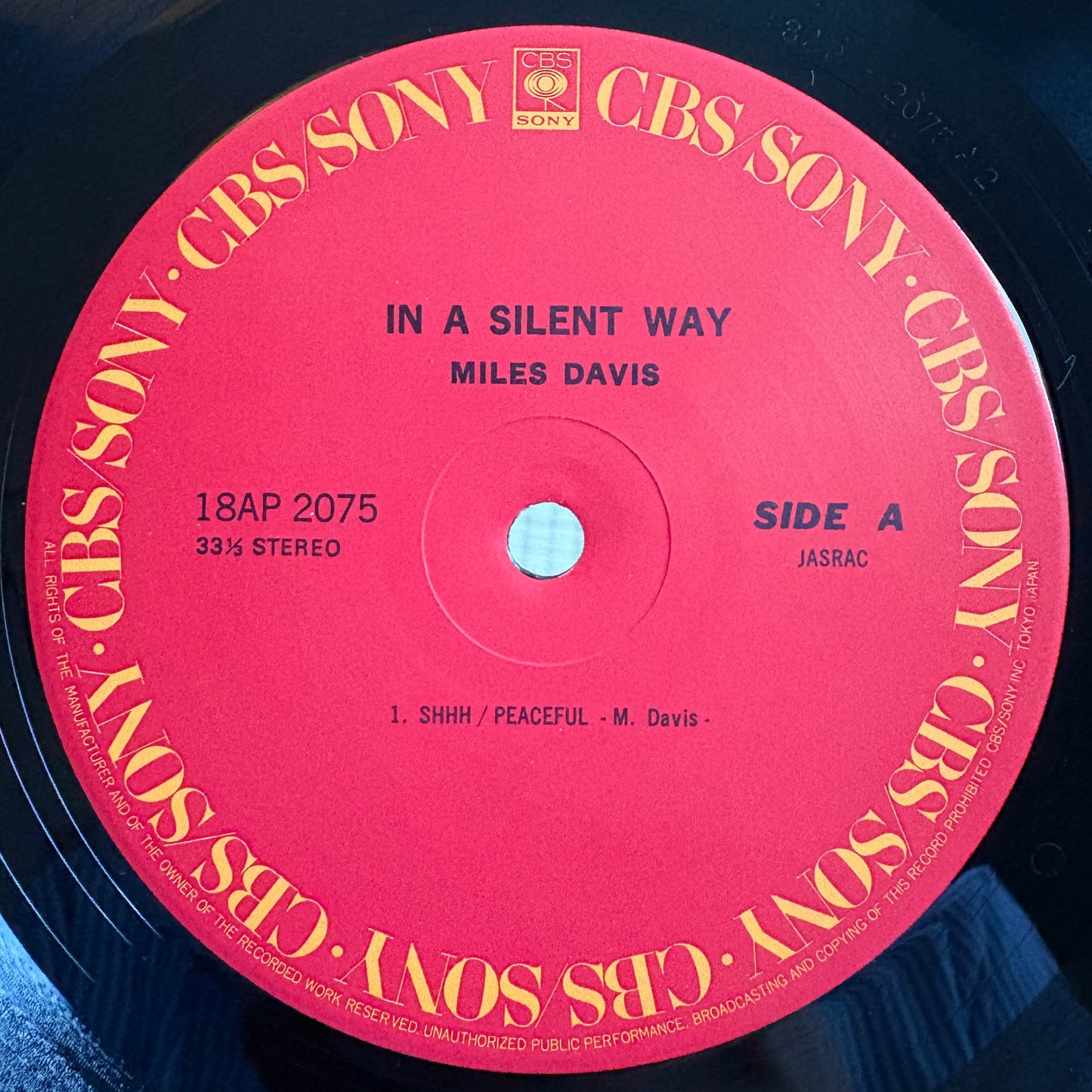Miles Davis – In A Silent Way / 18AP 2075 CBS/Sony Japan LP