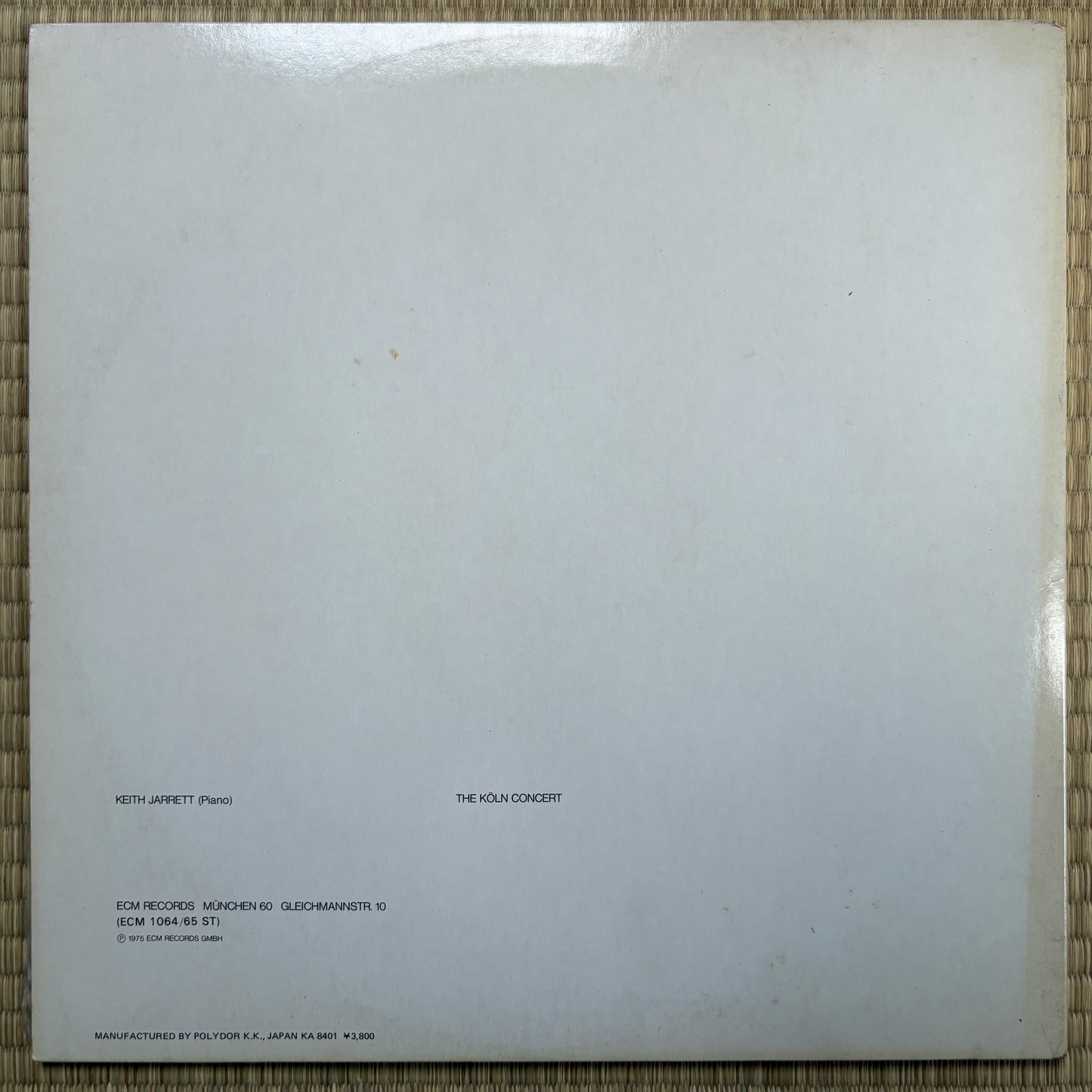Keith Jarrett – The Köln Concert / 38MJ3297 ECM Japan LP