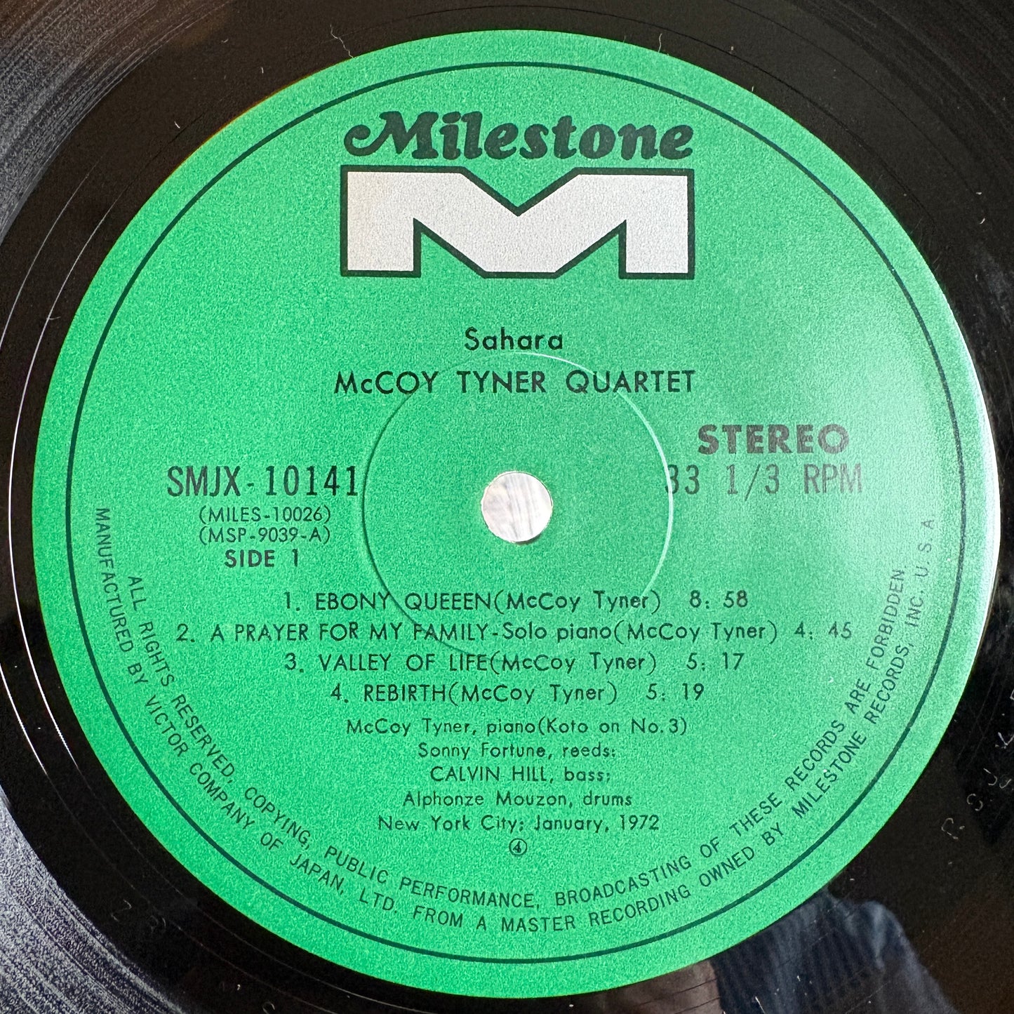 McCoy Tyner - Sahara / SMJX-10141 Milestones Japan Original LP