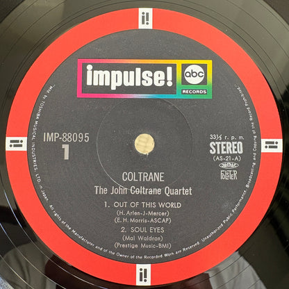 The John Coltrane Quartet ‎– Coltrane / IMP 88095 Impulse! Japan LP