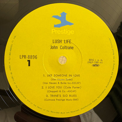 John Coltrane ‎– Lush Life / LPR-8896 Prestige Japan LP